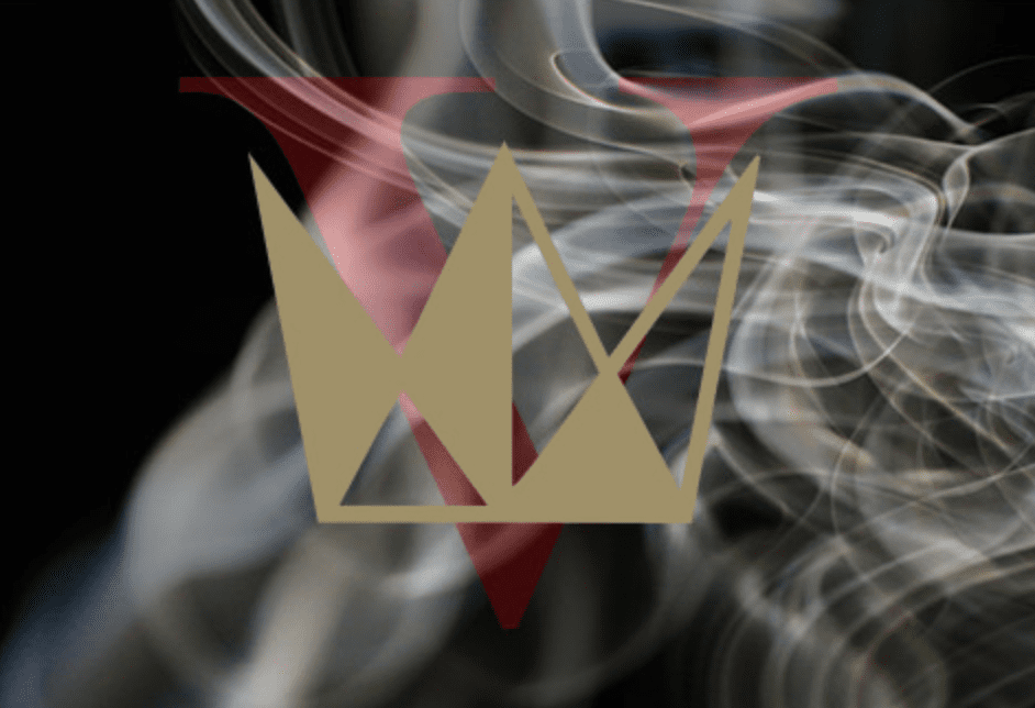 West Coast Cure logo with smoke background