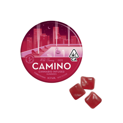 Kiva Camino Wild Cherry cannabis-infused gummies.