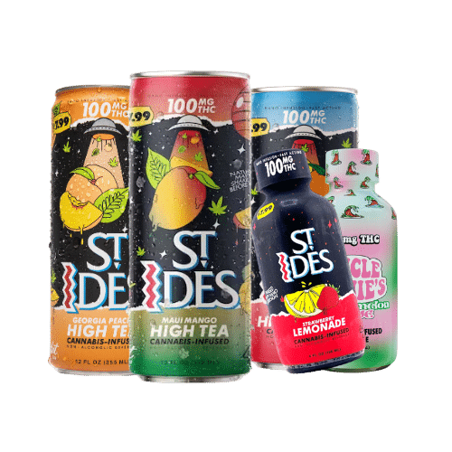 St Ides Wild Raspberry High Tea 12oz can infused with 100mg THC.