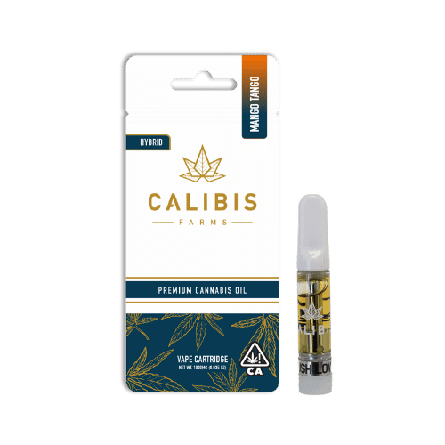 Calibis Farms Mango Tango high-potency vape, featuring tropical flavors for a balanced and uplifting cannabis experience.