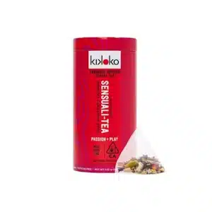 Kikoko Sensuali-Tea 10-pack, 6mg THC per sachet, cannabis-infused tea for intimate moments available for delivery by Cannagram in Sacramento and Roseville.