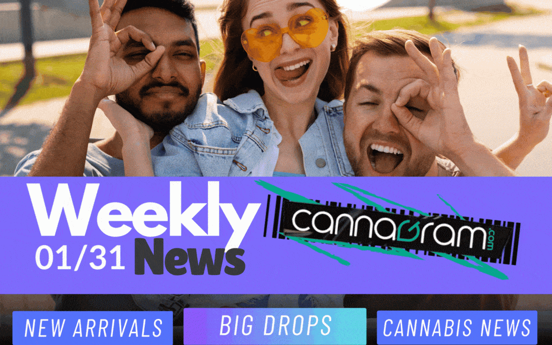 Weekly News from Cannagram – Cannabis updates, new arrivals, and big drops available for fast weed delivery in Sacramento. Shop High Grade Farms and more!