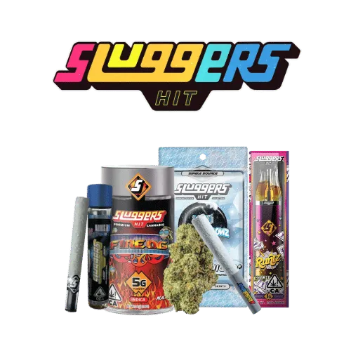 Sluggers Hit Cannabis Logo