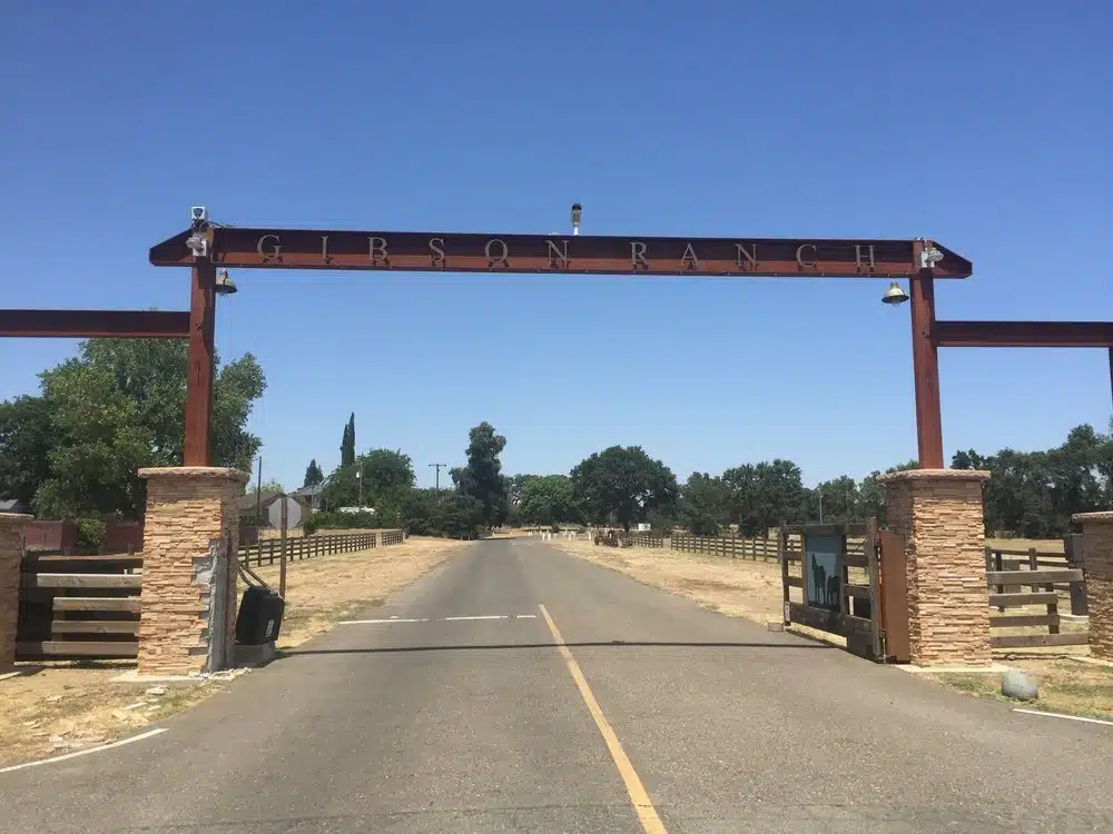 gibson-ranch-regional-park-cannagram Entrance to Gibson Ranch Regional Park in Elverta, CA — popular outdoor destination with trails, horses, and picnic areas.